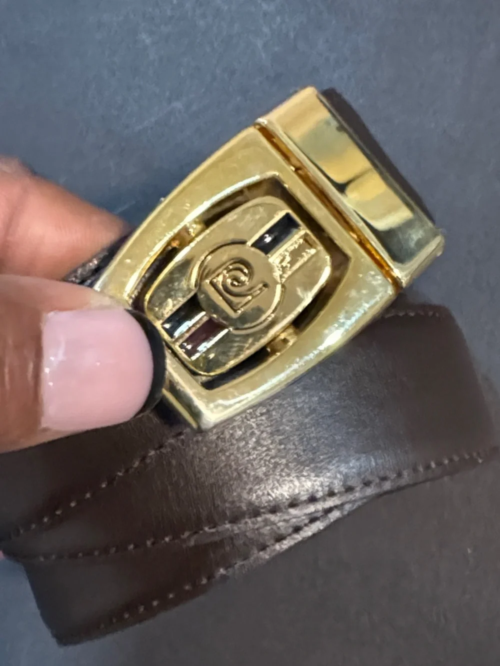 Vintage Pierre Cardin Reversible Belt Reversible Buckle